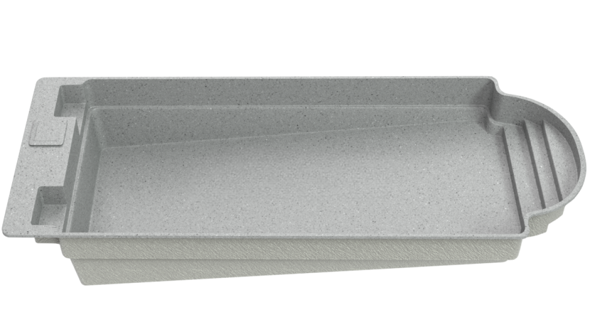 Композитный бассейн "Oceanic" 1070 х 400  см  глубиной 100 х 165 см, прямоугольник морозоустойчивый